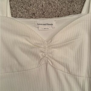 Lovers + Friends White Ruched Top
